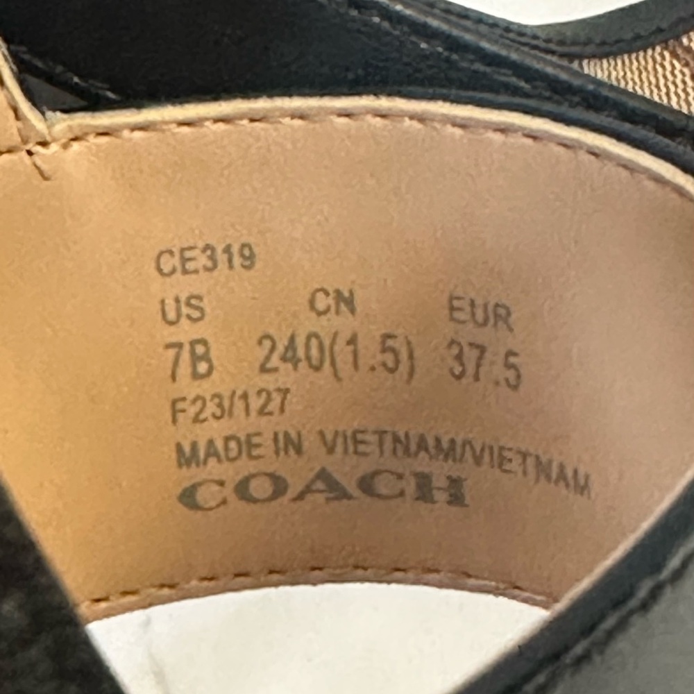 Coach Rori Leather Sandal – Black – Size 7B – NIB - Picture 12 of 14